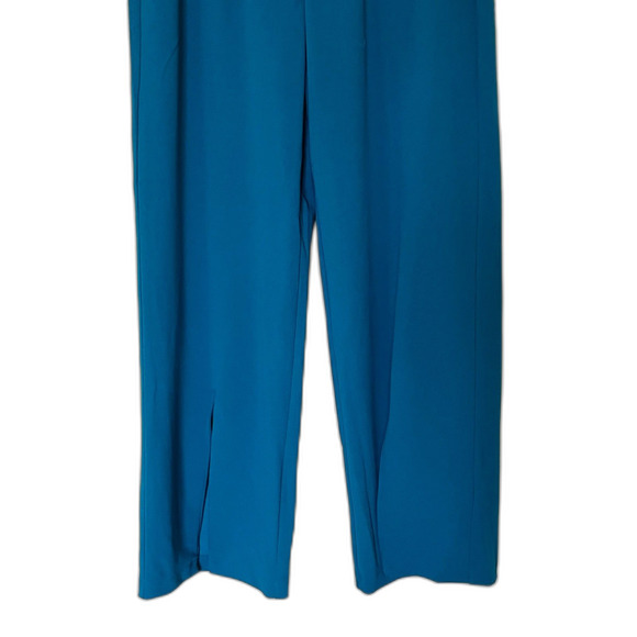 NWT Happily Grey Wide Leg Trouser Dress Pants Pleated Front Slit Tur sz 5 - Picture 4 of 9